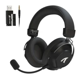 ATTACK SHARK L50 PRO Tri-Mode Wireless Gaming Headset – 7.1 Surround Sound, 53mm Drivers, AI Noise Cancelling Mic, Bluetooth 5.3 – Black