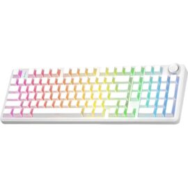 AULA F99 Pro Wireless Mechanical Keyboard 96% Gasket Hot Swappable Custom Keyboard White – Cotton Candy Switch