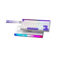 AULA HERO 84 HE Wired Mechanical Keyboard White Purple – Black Emperor Hall Effect Switches - Image 2
