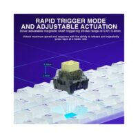 AULA HERO 84 HE Wired Mechanical Keyboard White Purple – Black Emperor Hall Effect Switches - Image 4
