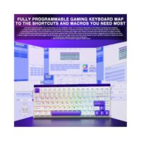 AULA HERO 84 HE Wired Mechanical Keyboard White Purple – Black Emperor Hall Effect Switches - Image 7