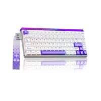 AULA HERO 84 HE Wired Mechanical Keyboard White Purple – Black Emperor Hall Effect Switches