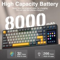 AULA L99 Smart-Screen Mechanical Gaming Keyboard  – 84-Key, 3.98" IPS Touchscreen, Tri-Mode, 8000mAh Blackstorm — Rainy Switch - Image 5