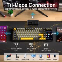 AULA L99 Smart-Screen Mechanical Gaming Keyboard  – 84-Key, 3.98" IPS Touchscreen, Tri-Mode, 8000mAh Blackstorm — Rainy Switch - Image 6