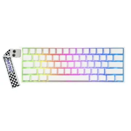 AULA MINI60 HE Wireless Hall Effect Gaming Keyboard 60% 61-Key, Rapid Trigger, Adjustable Actuation, Tri-Mode Bluetooth 5.0/2.4GHz/USB White —  Mistcloud Magnetic Switch