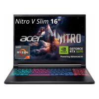 Acer Nitro V16S AI Slim ANV16S-41-R3Q0 Gaming Laptop AMD Ryzen 7 260 16GB DDR5 RAM 512GB PCIe 4.0 NVMe SSD NVIDIA GeForce RTX 5070 8GB 16" WQXGA IPS 180Hz Windows 11 Home Black