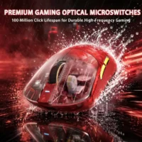 ATTACK SHARK RS3 ULTRA Carbon Fiber Wireless Gaming Mouse Red | PAW3955MAX | 52K DPI | 8K Hz - Image 4