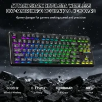 Attack Shark X87 Ultra 8K Wireless Mechanical Gaming Keyboard Forged Carbon | Tri-Mode | Hot-Swappable | RGB | 10,000mAh Battery - Image 2