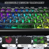 Attack Shark X87 Ultra 8K Wireless Mechanical Gaming Keyboard Forged Carbon | Tri-Mode | Hot-Swappable | RGB | 10,000mAh Battery - Image 3