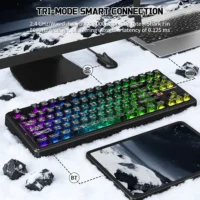 Attack Shark X87 Ultra 8K Wireless Mechanical Gaming Keyboard Forged Carbon | Tri-Mode | Hot-Swappable | RGB | 10,000mAh Battery - Image 4