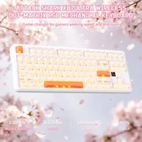 Attack Shark X87 Ultra 8K Wireless Mechanical Gaming Keyboard Iced Orange | Tri-Mode | Hot-Swappable | RGB | 10,000mAh Battery - Image 2