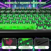 Attack Shark X87 Ultra 8K Wireless Mechanical Gaming Keyboard Shadow Jade | Tri-Mode | Hot-Swappable | RGB | 10,000mAh Battery - Image 3