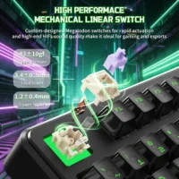 Attack Shark X87 Ultra 8K Wireless Mechanical Gaming Keyboard Shadow Jade | Tri-Mode | Hot-Swappable | RGB | 10,000mAh Battery - Image 6