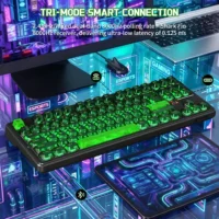 Attack Shark X87 Ultra 8K Wireless Mechanical Gaming Keyboard Shadow Jade | Tri-Mode | Hot-Swappable | RGB | 10,000mAh Battery - Image 7