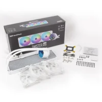 DarkFlash Twister DX360 360mm AIO Liquid CPU Cooler White | ARGB | 2400RPM Pump | 3×120mm Fans | AM5/LGA1700 - Image 7