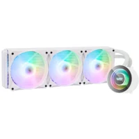 DarkFlash Twister DX360 360mm AIO Liquid CPU Cooler White | ARGB | 2400RPM Pump | 3×120mm Fans | AM5/LGA1700