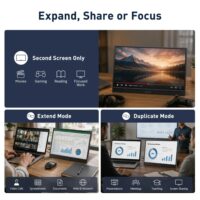 KOORUI E1512A 15.6" FHD Portable Monitor | IPS | 1920×1080 | 60Hz | USB-C | HDMI 1.4 | FreeSync | HDR - Image 4