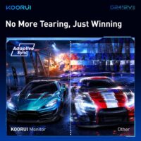 KOORUI G2412V 24" FHD Gaming Monitor | VA Panel | 180Hz | 1ms | 3000:1 Contrast | FreeSync - Image 3