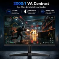 KOORUI G2412V 24" FHD Gaming Monitor | VA Panel | 180Hz | 1ms | 3000:1 Contrast | FreeSync - Image 4