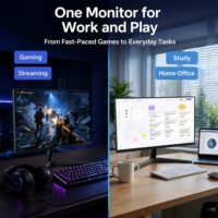 KOORUI G2412V 24" FHD Gaming Monitor | VA Panel | 180Hz | 1ms | 3000:1 Contrast | FreeSync - Image 5