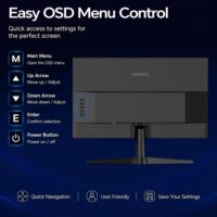 KOORUI G2412V 24" FHD Gaming Monitor | VA Panel | 180Hz | 1ms | 3000:1 Contrast | FreeSync - Image 8