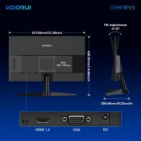 KOORUI G2412V 24" FHD Gaming Monitor | VA Panel | 180Hz | 1ms | 3000:1 Contrast | FreeSync - Image 10