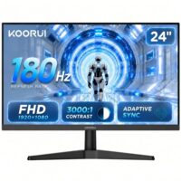 KOORUI G2412V 24" FHD Gaming Monitor | VA Panel | 180Hz | 1ms | 3000:1 Contrast | FreeSync
