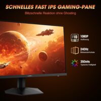 KOORUI G2711X 27" 240hz Gaming Monitor FHD 1080p, IPS Panel, 1ms Response Time, Adaptive sync 3-Sided Frameless,Ultra Slim,VESA,DP HDMI - Image 2