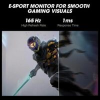 KOORUI GN06 27" FHD Gaming Monitor | IPS | 165Hz 180Hz | 1ms | 90% DCI-P3 | Adaptive Sync | Black - Image 5