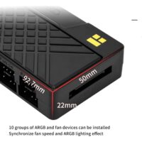 Thermalright Hub X10 IR ARGB and Fan Controller Black – 10-Port All-in-One PWM Fan & Addressable RGB Lighting Hub with Remote Control - Image 4