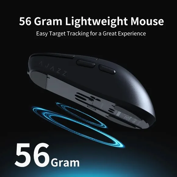 AJAZZ AJ159 PRO Wireless Gaming Mouse Black – PAW3395 Sensor, 26,000 DPI, 8K Polling Rate, Tri-Mode Connectivity, 56g Lightweight with Magnetic Charging Dock thumbnail 4