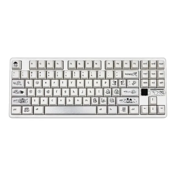 AULA F87 Pro V2 Master Edition White Mechanical Gaming Keyboard – 87-Key TKL, Tri-Mode Wireless, RGB, Hot-Swappable, 10000mAh Battery