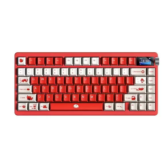 AULA NOVA75 Tri-Mode Wireless Mechanical Gaming Keyboard – 75% Layout, 1.14-Inch Smart Screen, RGB, Hot-Swappable, 10000mAh Battery