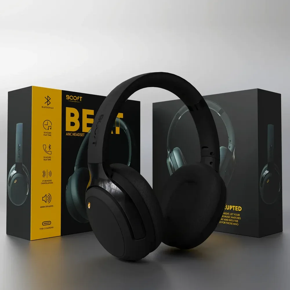 Boost Beat Wireless ANC Headset Sky Black thumbnail 2