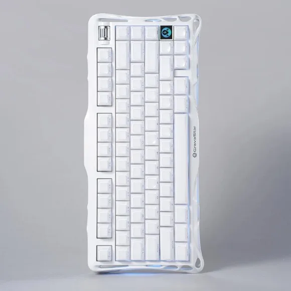 GravaStar Mercury K1 75% Wireless Mechanical Gaming Keyboard – Opaline White RGB, Hot-Swappable Switches, 8000mAh Battery (Copy) thumbnail 2