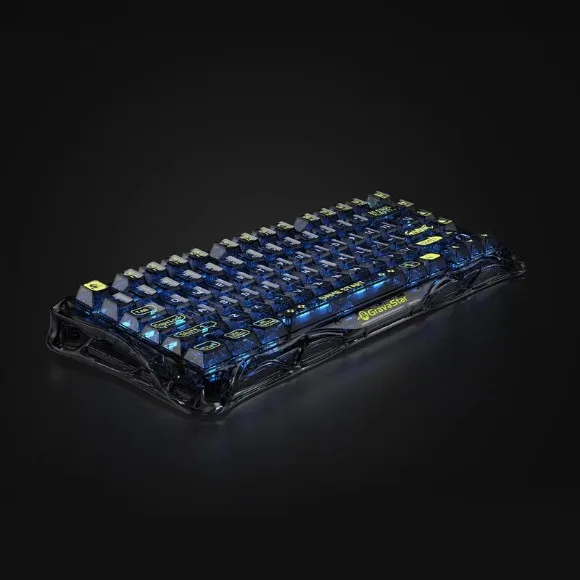 GravaStar Mercury K1 Lite Mechanical Gaming Keyboard – Transparent Black, 75% Layout, 80 Keys, RGB Backlit, Tri-Mode Wireless, Hot-Swappable Switches thumbnail 7