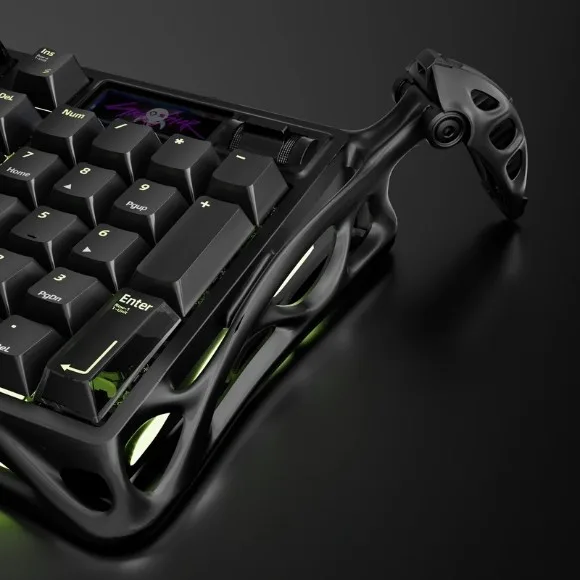 GravaStar Mercury K98 Pro Wireless Mechanical Gaming Keyboard – 98 Keys, 8000Hz Polling Rate, TFT Display, RGB - Phantom Black thumbnail 8