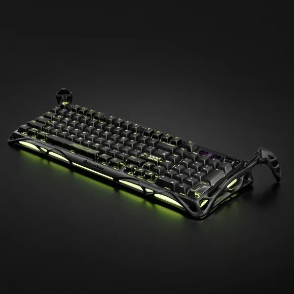 GravaStar Mercury K98 Pro Wireless Mechanical Gaming Keyboard – 98 Keys, 8000Hz Polling Rate, TFT Display, RGB - Phantom Black thumbnail 2