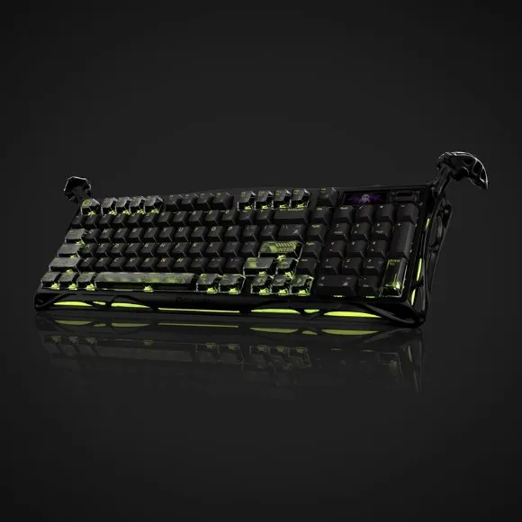 GravaStar Mercury K98 Pro Wireless Mechanical Gaming Keyboard – 98 Keys, 8000Hz Polling Rate, TFT Display, RGB - Phantom Black thumbnail 4