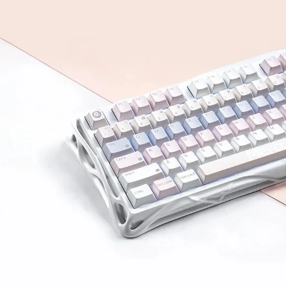 GravaStar Mercury K98 Wireless Mechanical Gaming Keyboard – 98-Key, RGB, TFT Display, Tri-Mode Connectivity - Pastel Whisper thumbnail 3