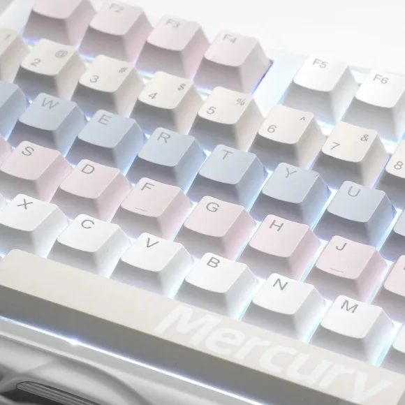 GravaStar Mercury K98 Wireless Mechanical Gaming Keyboard – 98-Key, RGB, TFT Display, Tri-Mode Connectivity - Pastel Whisper thumbnail 6