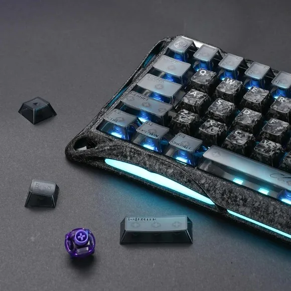 GravaStar Mercury V60 Pro 60% Magnetic Gaming Keyboard – Hall Effect Switches, 8000Hz Polling Rate, Rapid Trigger, RGB - Cyber Frost Black thumbnail 7