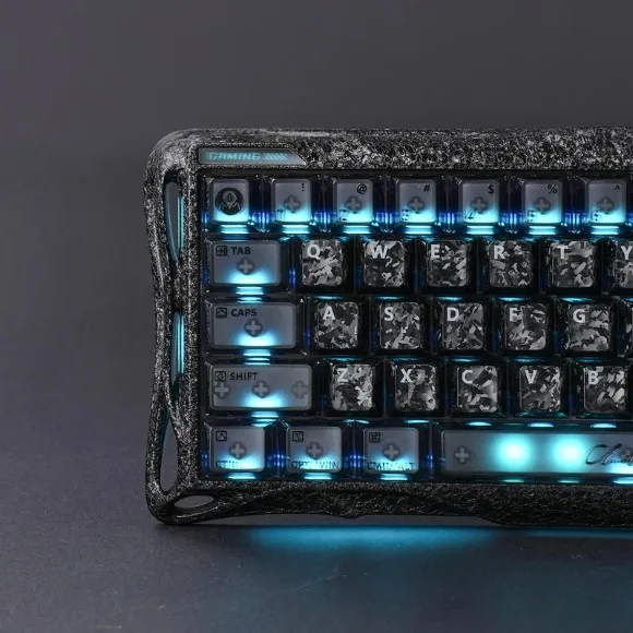 GravaStar Mercury V60 Pro 60% Magnetic Gaming Keyboard – Hall Effect Switches, 8000Hz Polling Rate, Rapid Trigger, RGB - Cyber Frost Black thumbnail 5