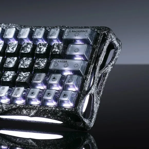 GravaStar Mercury V60 Pro 60% Magnetic Gaming Keyboard – Hall Effect Switches, 8000Hz Polling Rate, Rapid Trigger, RGB - Cyber Frost Black thumbnail 8