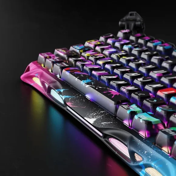 GravaStar Mercury V75 Pro Gaming Keyboard – 75% Hall Effect Magnetic Switches, 8000Hz Polling Rate, Rapid Trigger, RGB Special Edition – Neon Graffiti thumbnail 6