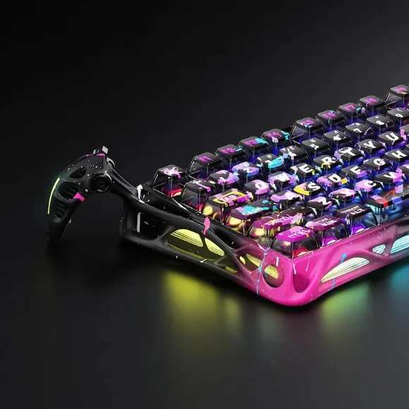 GravaStar Mercury V75 Pro Gaming Keyboard – 75% Hall Effect Magnetic Switches, 8000Hz Polling Rate, Rapid Trigger, RGB Special Edition – Neon Graffiti thumbnail 5