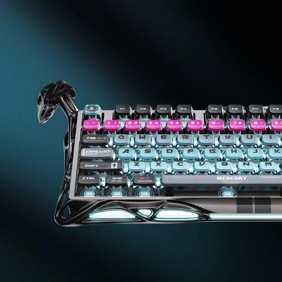 GravaStar Mercury V75 Pro Gaming Keyboard – 75% Layout, Hall Effect Magnetic Switches, 8000Hz Polling Rate, Rapid Trigger, RGB - Cyberpunk thumbnail 5