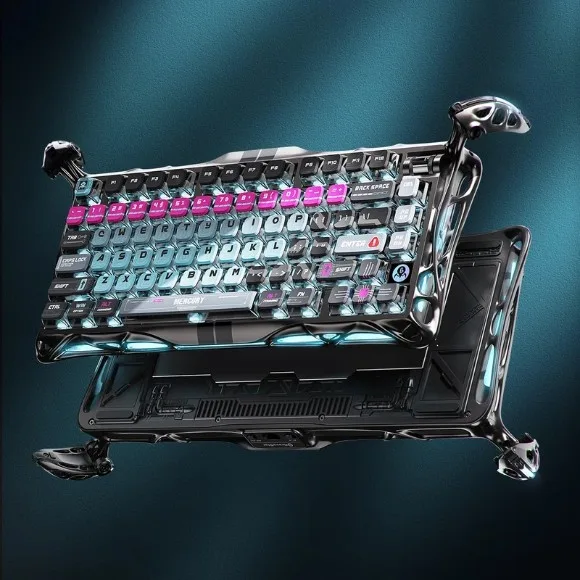 GravaStar Mercury V75 Pro Gaming Keyboard – 75% Layout, Hall Effect Magnetic Switches, 8000Hz Polling Rate, Rapid Trigger, RGB - Cyberpunk thumbnail 6