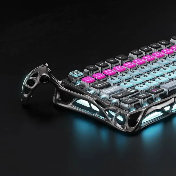 GravaStar Mercury V75 Pro Gaming Keyboard – 75% Layout, Hall Effect Magnetic Switches, 8000Hz Polling Rate, Rapid Trigger, RGB - Cyberpunk thumbnail 2