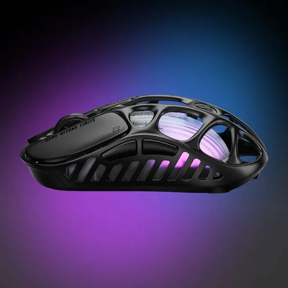 GravaStar Mercury X Pro 8KHz Wireless Gaming Mouse 32000 DPI PAW3950 Sensor, 49g Ultralight Magnesium Alloy, Tri-Mode Connectivity, RGB - Galaxy Black thumbnail 2